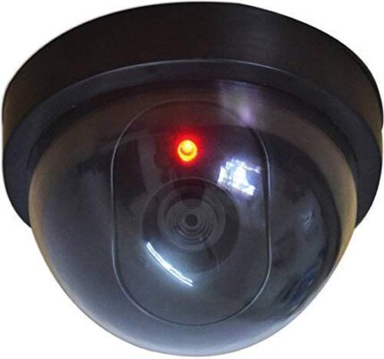 HOMAVA Dummy Fake Wired Security CCTV Dome Camera with Flashing