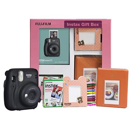 Fujifilm Instax Mini 11 Instant Camera (Charcoal Grey) Gift Box