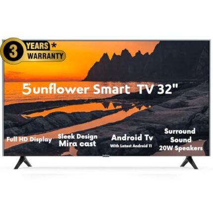 Sunflower Smart TV 32 Inch, Full HD Display, 1920 * 1080, Sleek