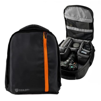 Tygot Water Resistant Camera Backpack with Extra Front Pocket