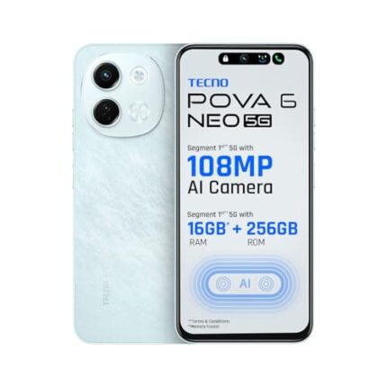 Tecno POVA 6 NEO 5G (Azure Sky, 6GB+128GB) | Advanced AI Features