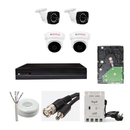 CP PLUS 4 Channal HD DVR 1080p 1Pcs,Outdoor Wired Camera 2.4 MP