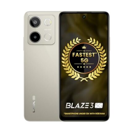 Lava Blaze 3 5G (Glass Gold, 6GB+128GB) | Segment's Fastest 5G