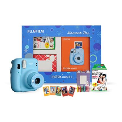 Fujifilm Instax Mini 11 Instant Camera (Sky Blue) Moments Box