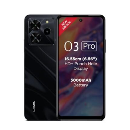 Lava O3 Pro (Glossy Black, 4 GB RAM, 128 GB Storage)| Bigger