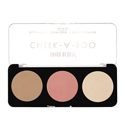 Swiss Beauty Cheek- A- Boo Face Palette With Blusher, Contour And