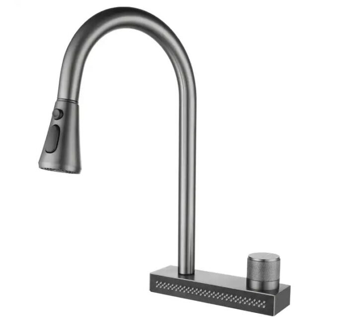 Aquieen Table Mounted Hot & Cold Pull Out Kitchen Sink Mixer with