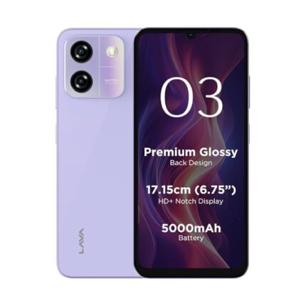 Lava O3 (Glossy Lavender, 3 GB RAM, 64 GB Storage) | Biggest