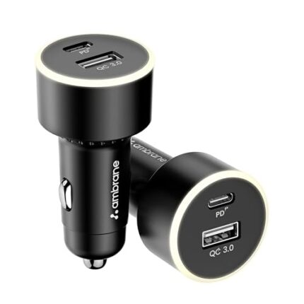 Ambrane 85W Car Charger, Mobile & Laptop Charging (MacBook & Type