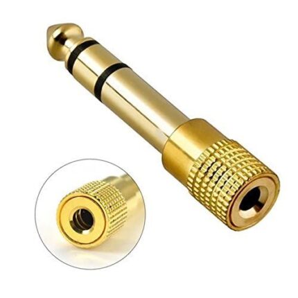 JGD PRODUCTS 6.35mm Stereo Male to 3.5mm Female Stereo Jack