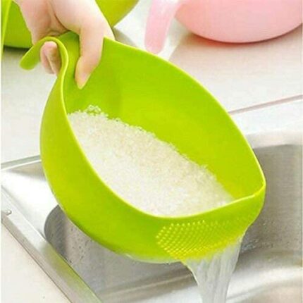 Kitchenwell Multi-Purpose Strainer or Washer Bowl for Rice Fruits