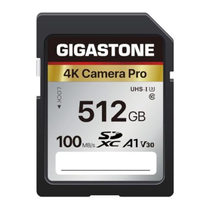 Gigastone 512GB SD Card V30 SDXC Memory Card High Speed 4K Ultra