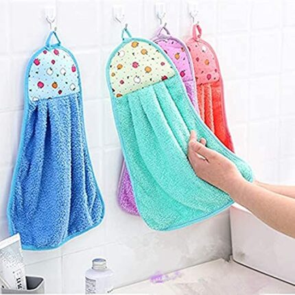 HSR Collection Microfiber Wash Basin Hanging Hand Kitchen Towel