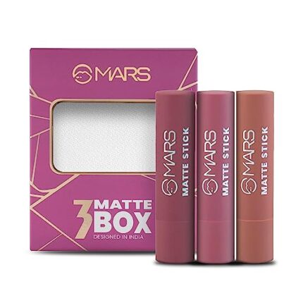 MARS Matte Box Set of 3 Lipsticks for Women | Long-Lasting |