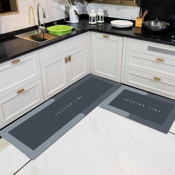 MOKRUSH 2 Pcs Kitchen Mats, Waterproof Memory Foam Kitchen Rugs,