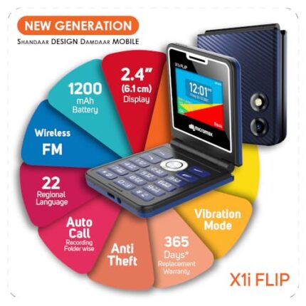 Micromax All-New X1i Flip keypad Phone with Dual SIM | Big 2.4"