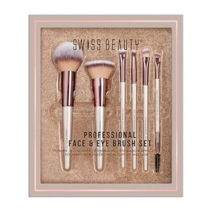 Swiss Beauty Professional Face & Eye Brush Set of 6 with