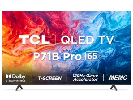 TCL 165 cm (65 inches) 4K Ultra HD Smart QLED Google TV 65P71B