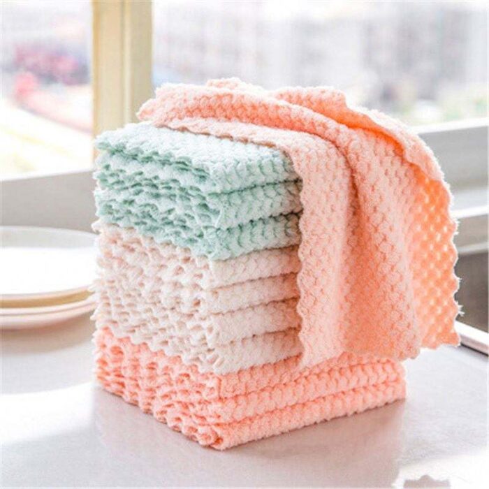 Outlay Home Reusable Microfiber Dishcloth Kitchen Towel Household