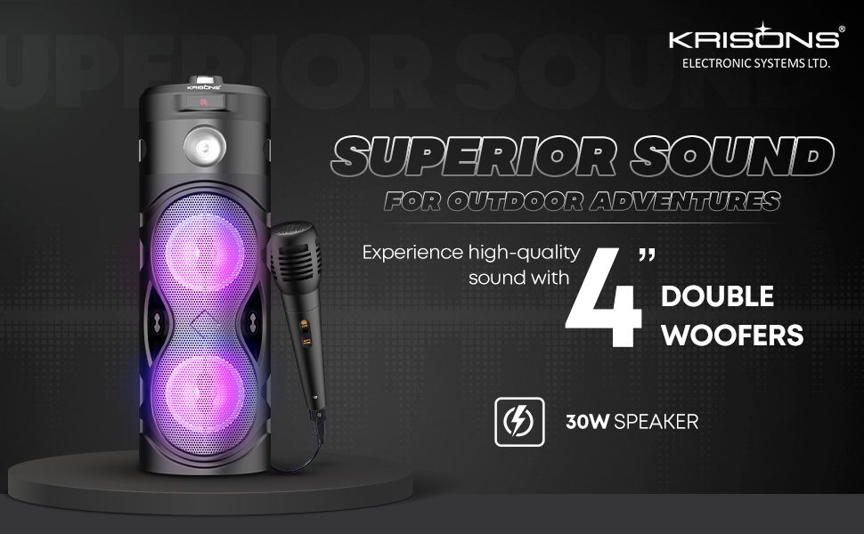 KRISONS PREMIUM BRAND SUPERIOR SOUND DOUBLE WOOFERS