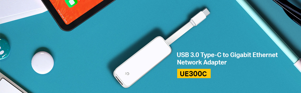 TP-Link UE300C USB Type-C to RJ45 Gigabit USB 3.0 Ethernet Network Adapter Plug and Play Speed