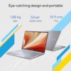 ASUS Vivobook 16" FHD+ (1920 X 1200), 60Hz 300Nits, Core i5-12500H, (16GB RAM/512GB SSD/Intel Iris X? Graphics/Win 11/Office Home/Fingerprint/42Whr Battery/Transparent Silver/1.88Kg), X1605ZAC-MB541WS - Image 4