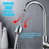 Styxon Sink Faucet Sprayer Attachment 360 Rotatable Kitchen Tap Extender Head Replacement Anti-Splash Faucet Nozzle Head with Hose and Universal Connector, 2 Mode, 19 X 4.9 X 2.2 CM, Silver - Image 5