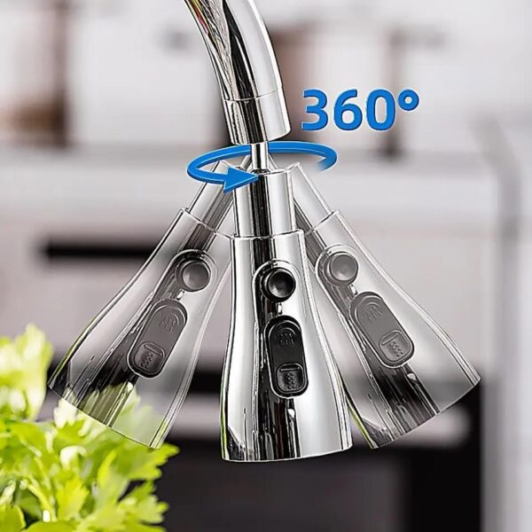 Nubilous Tap Extender for Kitchen Sink, Flexible Faucet with Tap Extension for Convenient Use Upgrade Your Kitchen Sink with Flexible Tap for Easy Access - Image 3