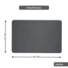 BROGBUS Dish Drying Mat with Non-Slip Rubber Backed Water - Image 2