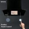 Beyond Appliances Asteria 60cm 1408m³/hr, Filterless Autoclean Curved Kitchen Chimney with Smart Screen & Speakers, 10 Years Motor & 2 Years Comprehensive Warranty by Beyond (Touch Control, Black) - Image 9