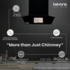 Beyond Appliances Asteria 60cm 1408m³/hr, Filterless Autoclean Curved Kitchen Chimney with Smart Screen & Speakers, 10 Years Motor & 2 Years Comprehensive Warranty by Beyond (Touch Control, Black) - Image 3