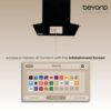 Beyond Appliances Asteria 60cm 1408m³/hr, Filterless Autoclean Curved Kitchen Chimney with Smart Screen & Speakers, 10 Years Motor & 2 Years Comprehensive Warranty by Beyond (Touch Control, Black) - Image 4