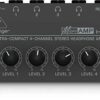 Behringer Ha400 4-Channel Headphone Amplifier, Black - Over Ear