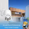 PKST Wi-Fi Smart Outdoor 360° PTZ Camera with Live Monitoring| - Image 5