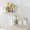 HomeWiz Plastic Kitchen Floating Shelf | Wall-Mounted, Self-Adhesive for Storage & Organising | Space-Saving, Durable, and No Drilling Required | Ideal Organizer for Toiletries or Small Items | Man - Image 2