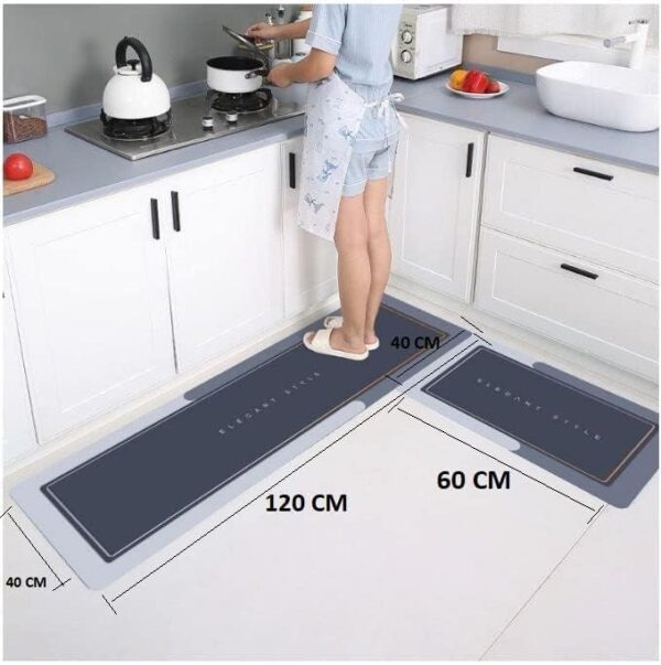 MOKRUSH 2 Pcs Kitchen Mats, Waterproof Memory Foam Kitchen Rugs, - Image 4