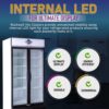 Rockwell 947Ltr, Double Glass Door Visi Cooler, Internal LED, - Image 4