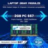 EVM 2GB DDR2 Laptop RAM 667MHz So-DIMM Memory - Boost Your Laptop - Image 2