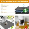 BROGBUS Dish Drying Mat with Non-Slip Rubber Backed Water - Image 3