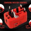 rts 224+ Countries Universal Travel Adapter with USB-C Type C & - Image 9