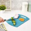 HomeWiz Plastic Cutting Chopping Board with Handle for Vegetable, - Image 5