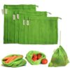 NECAVU 100% Cotton Set Of 6 Fridge Drawstring Bag | Eco-Friendly