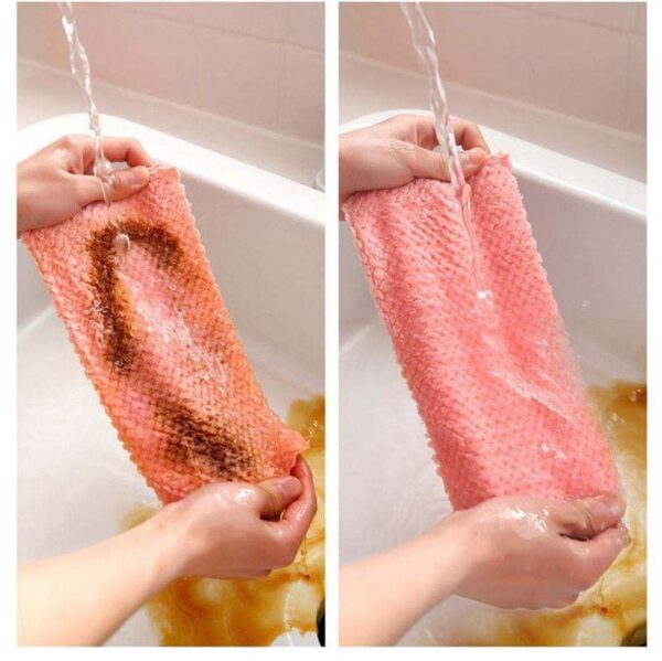 Outlay Home Reusable Microfiber Dishcloth Kitchen Towel Household - Image 3