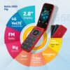 Nokia 2660 Flip 4G Volte keypad Phone with Dual SIM, Dual Screen, inbuilt MP3 Player & Wireless FM Radio | Red - Image 2