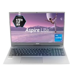 Acer Aspire Lite, Intel Core i5-1334U, 13th Gen, 16GB RAM, 512GB SSD, Full HD, 15.6"/39.62cm, Windows 11 Home, MS Office, Steel Gray, 1.59KG, AL15-53, Metal Body, Thin and Light Premium Laptop