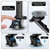 Kratos Grip X3 Premium Mobile Holder for Car with Back Button Unlocking Mechanism, Strong Suction Cup, 360° Rotatable,Car Mobile Holder for Wildshield and Dashboard, Compatible with 4 to 7" Smartphone - Image 6