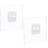 Strong Self Adhesive Magic Sticker - Bathroom and Kitchen Hanging Racks Magic Sticker, Tissue and Towel Rack Hanging Sticker - Only Sticker (Single Hook Transperant (8 x 8 cm), 2.00)