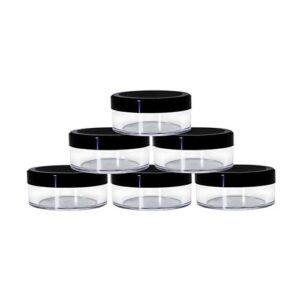 Crystal Clear Cosmetic & Bath Storage Jars - 15g Capacity, Leakproof Lids - Ideal for Makeup, Creams, Balms, Bath Salts, Travel & Home Organization (Set of 6)