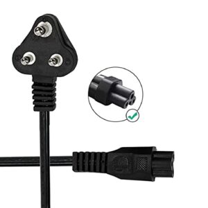NISHTECH 3 Pin Laptop Power Cable Universal Replacement for Laptop Charger Adapter Power Cord for Laptop - (1.5M, Black)