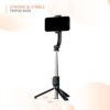 Amazon Basics Selfie Stick with Detachable Phone Clip | 107 cm Extendable | Remote Control | Compatible with Mirrorless/Action Camera, Ring Light, Gopro | Ideal for Selfies, Vlogging, Black - Image 5